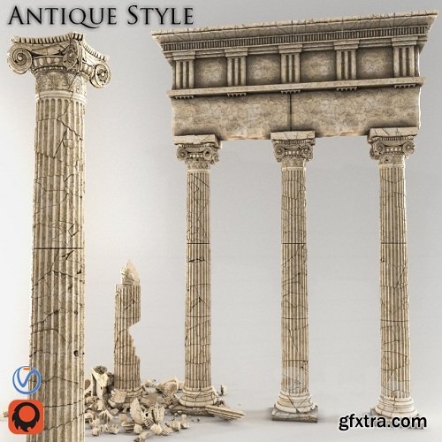 Arch in Antique Style 3d Model
