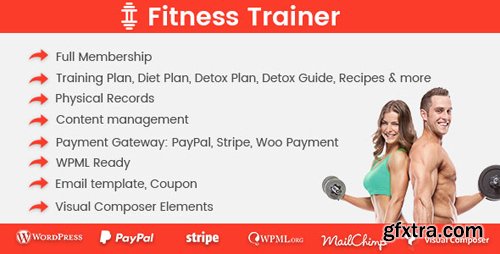 CodeCanyon - Fitness Trainer v1.1.8 - Training Membership Plugin - 19901278