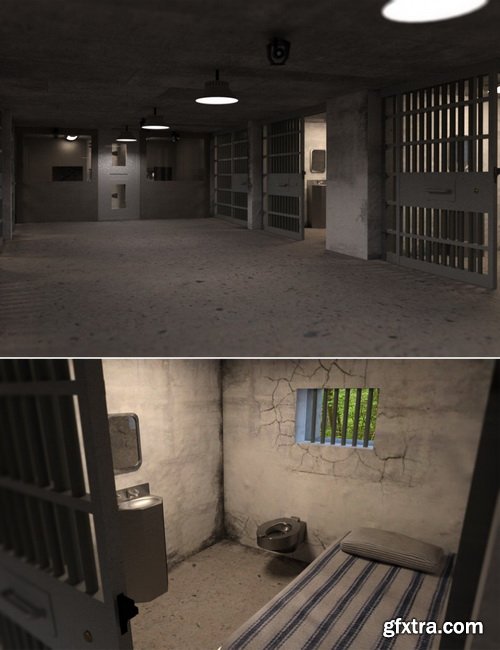 Daz3D - Empty Detention Cell
