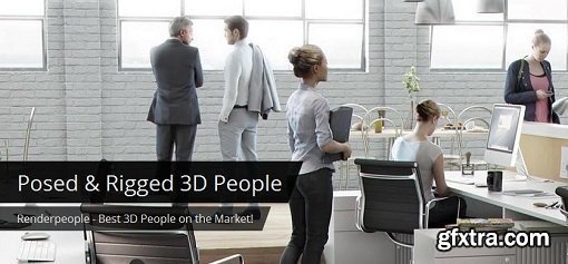 RenderPeople - Business people x20 - 100k Poly Scans (3ds max / vray)