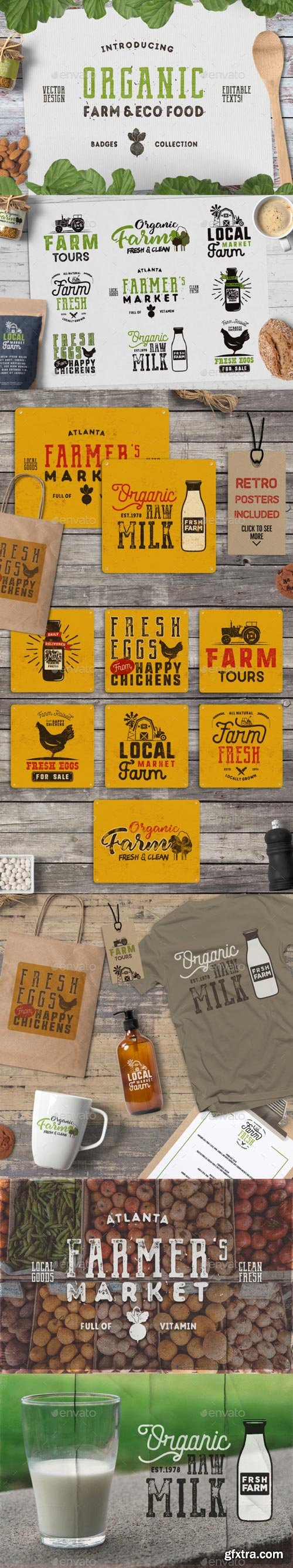GraphicRiver - Organic Farm & Eco Food Badges - 19901385