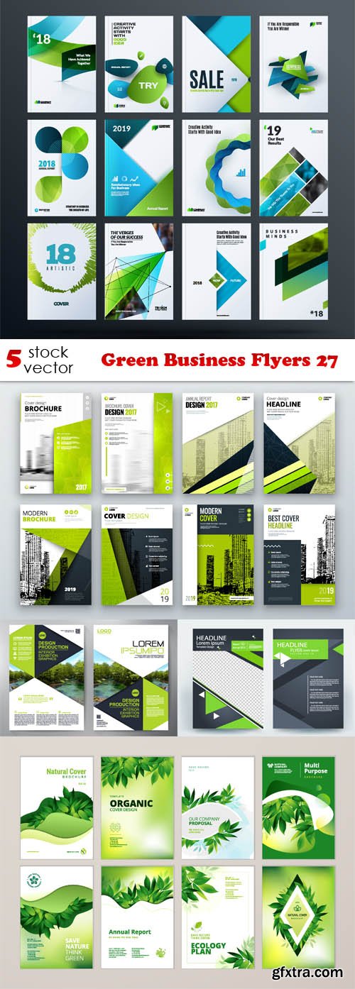 Vectors - Green Business Flyers 27