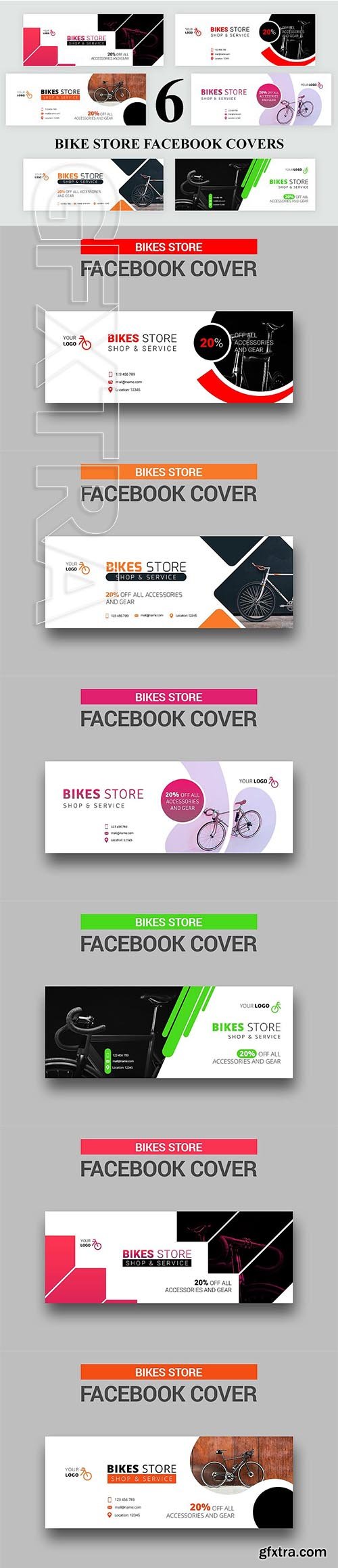 CreativeMarket - Bike Store Facebook Templates 2768106