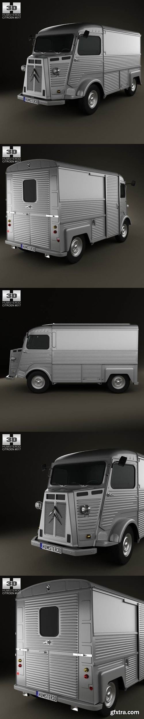 Citroen H Van 1980 3D Model