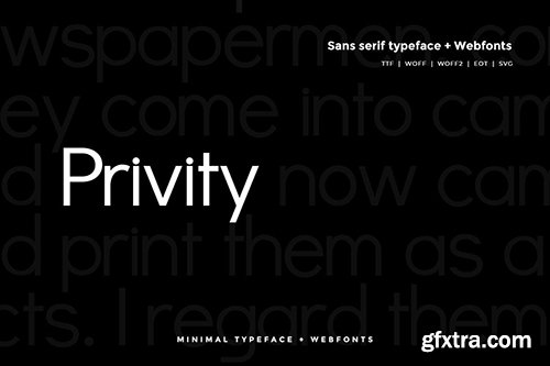 Privity - Modern Typeface + WebFont