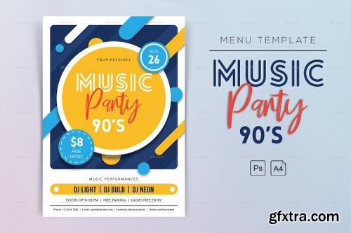 Graphicriver Music Party 90s Flyers 22432464