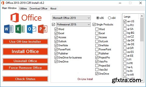 Office 2013-2019 C2R Install / Install Lite 6.5.6