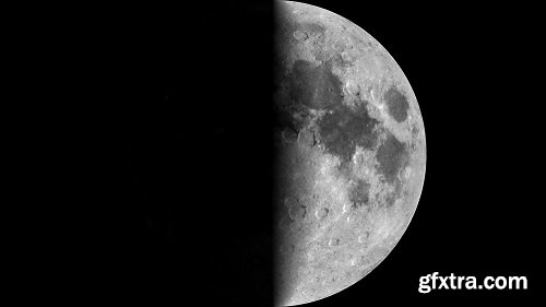 Moon phases 30 days timelapse