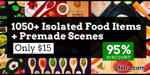 1000+ Isolated Food Items + Premade Scenes