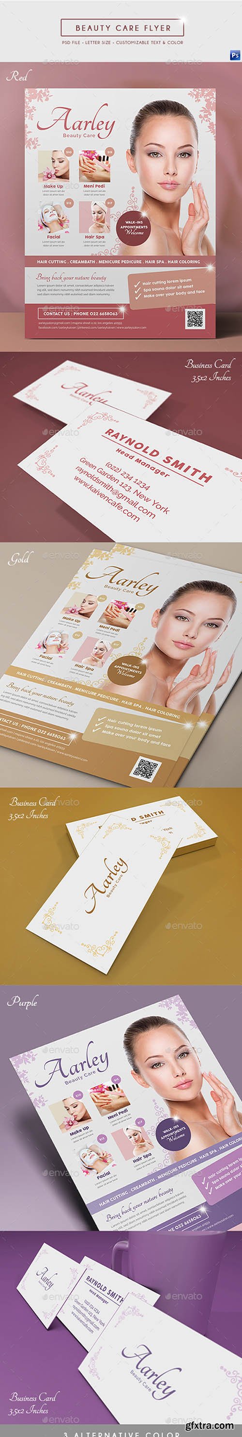 Beauty Care Flyer + Business Card 19396221