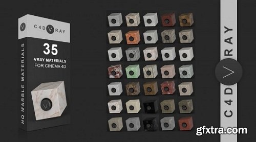 C4DVRAY - 35 Marble Vrayforc4d Material Library