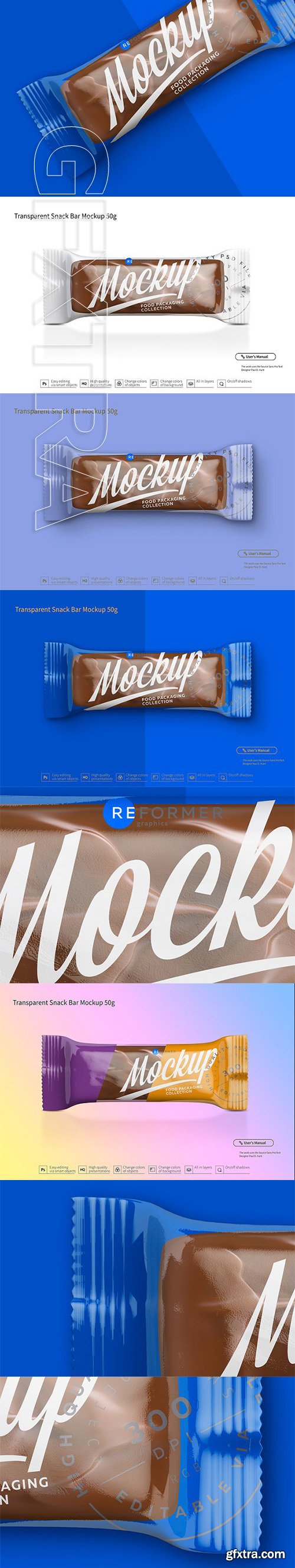 CreativeMarket - Transparent Snack Bar Mockup 3033208