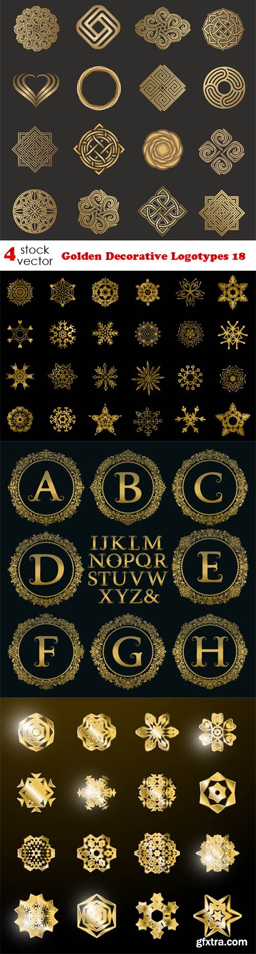 Vectors - Golden Decorative Logotypes 18