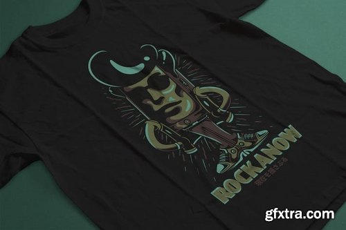 Rockanow T-Shirt Design Template