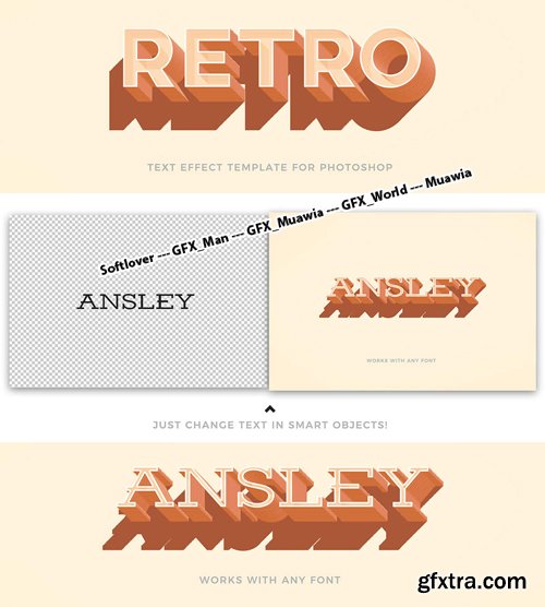 Retro Text Effect for Photoshop