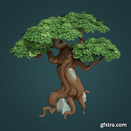 3D Cartoonish Tree