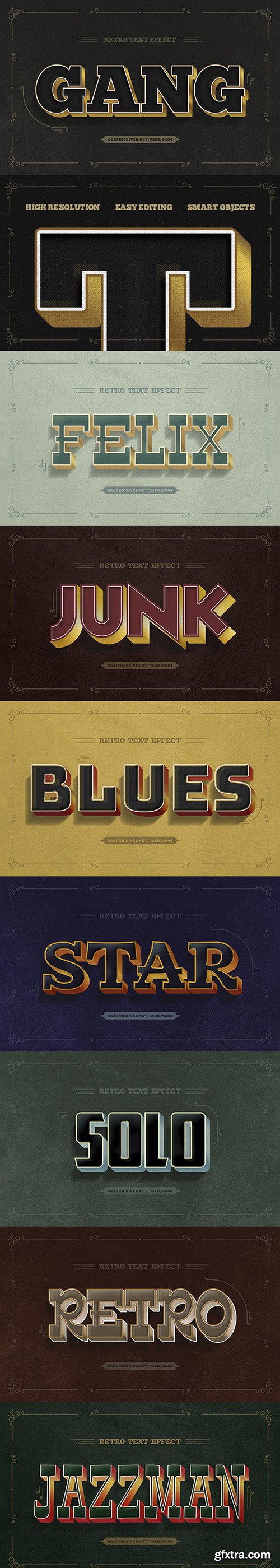 Graphicriver Retro Text Effects - 10 PSD 21303853