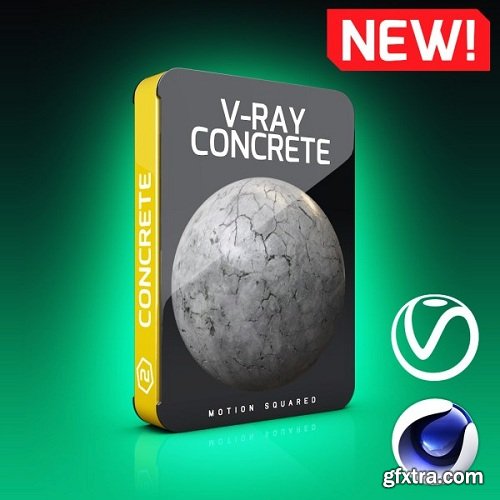 Motion Squared - V-Ray Concrete Texture Pack for Cinema 4D