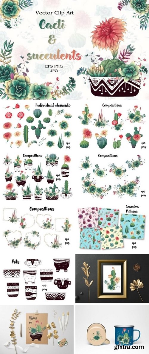 Thehungryjpeg - Cacti & Succulents 3515603