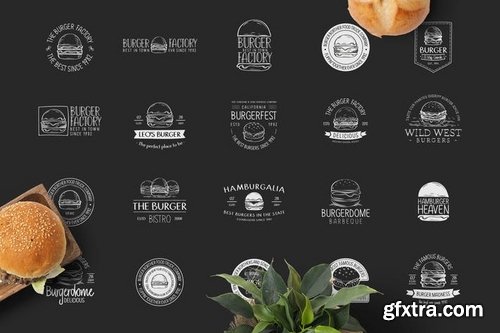 20 Burger Themed Logos