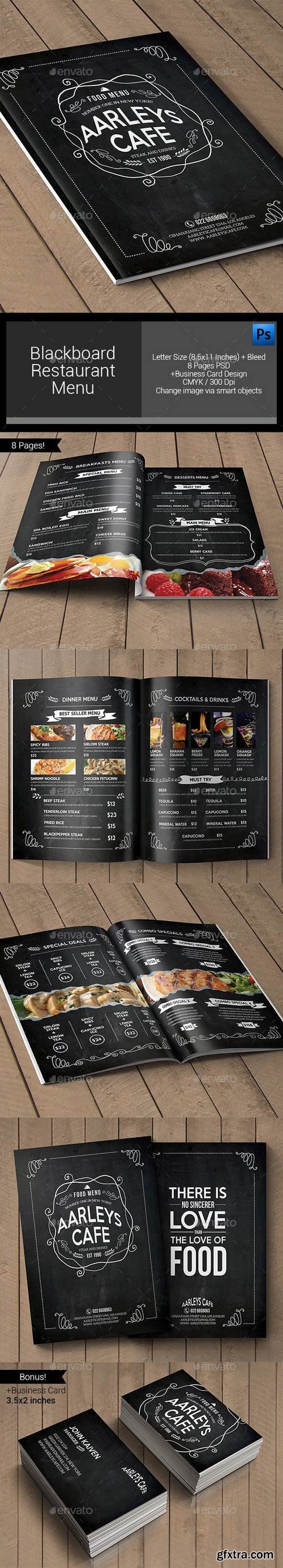 Graphicriver - Blackboard Restaurant Menu 11852511