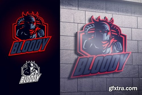 Blood Knight Mascot Esports Logo