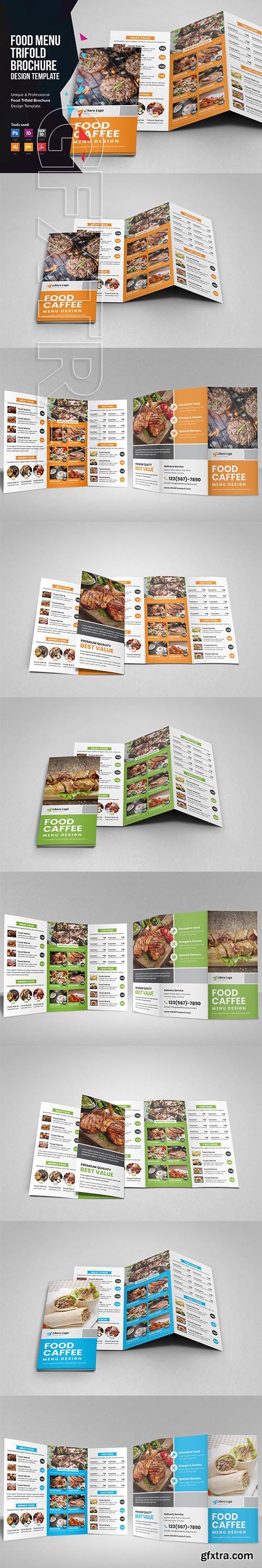 CreativeMarket - Food Menu Trifold Brochure v2 3361495