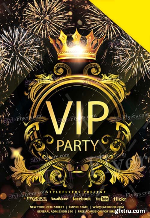 VIP Party V1 2019 Flyer PSD