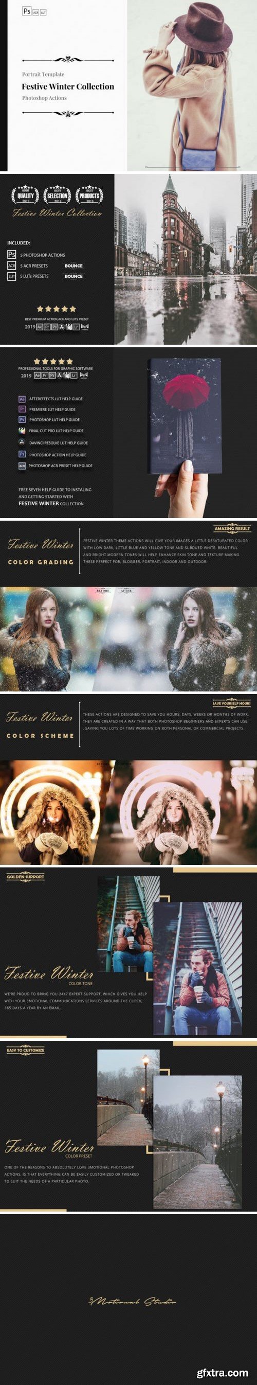 Thehungryjpeg - Neo Festive Winter Story Color Grading photoshop actions 3524674