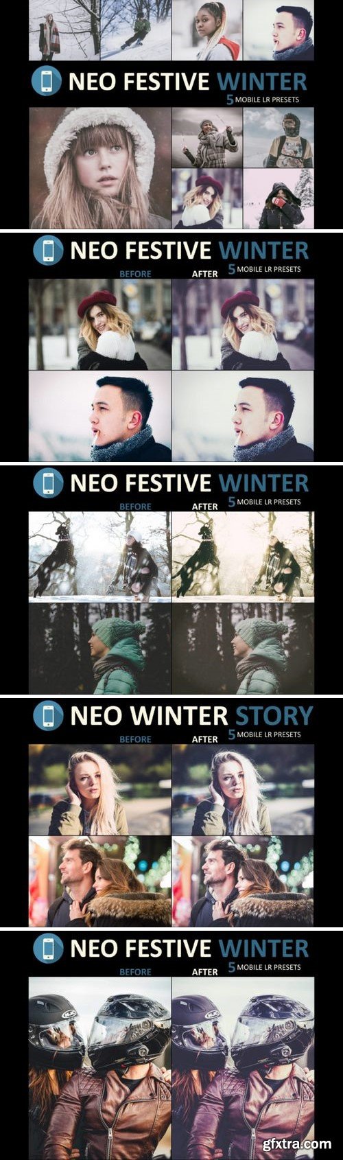 Thehungryjpeg - Neo Festive Winter Story mobile lightroom presets 3524678