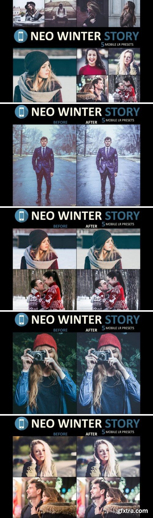 Thehungryjpeg - Neo Winter Story mobile lightroom presets 3524651