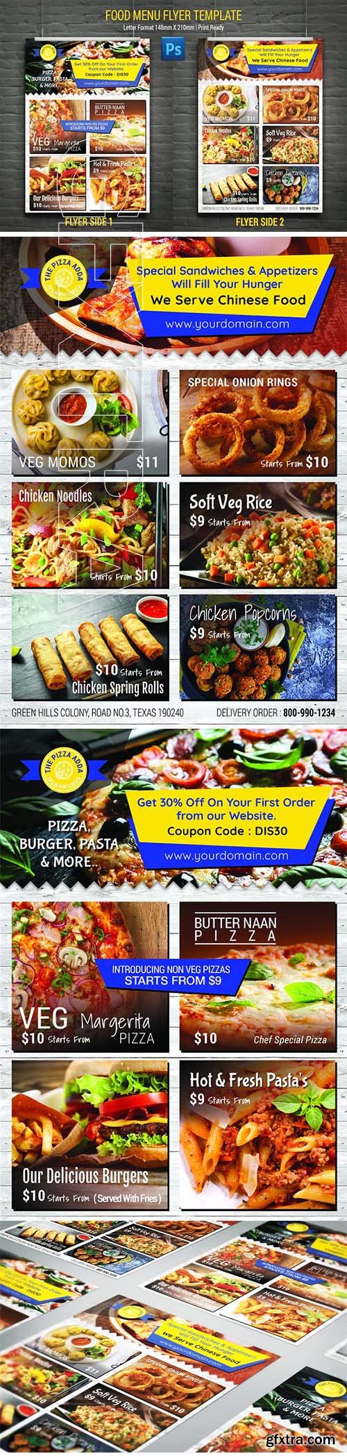 CreativeMarket - Food Menu Card Flyer Template 3026728