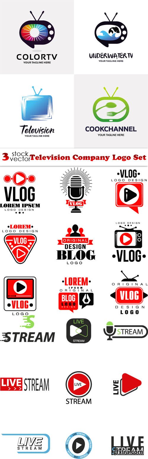 Vectors - Television Company Logo Set