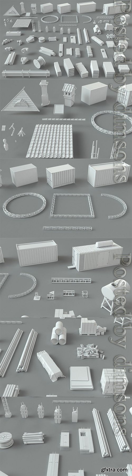 Cgtrader - Construction Pack- 66 pieces 3D model