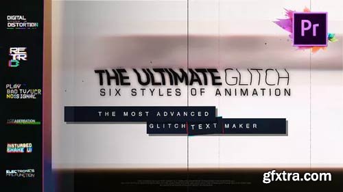 Videohive - 70 Glitch Title Animation Presets Pack For Premiere Pro | MOGRT - 23347350