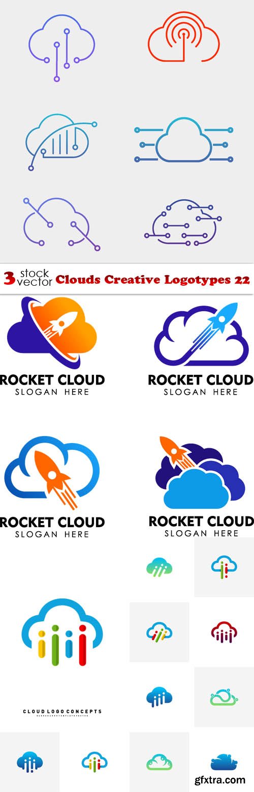 Vectors - Clouds Creative Logotypes 22