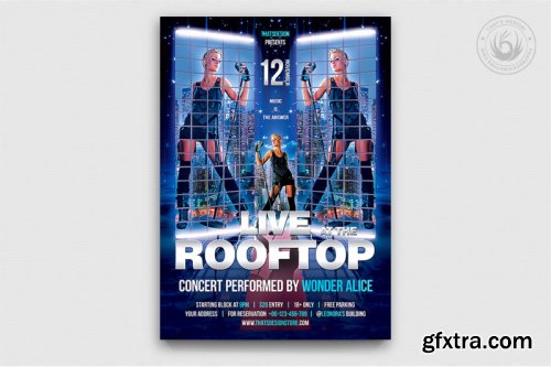 Rooftop Live Flyer Template