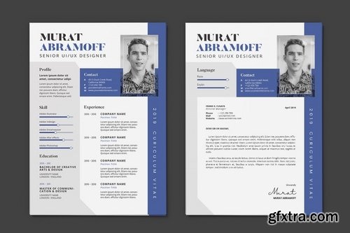 Clean Minimalist CV Resume AI and PSD Flyer Vol.10