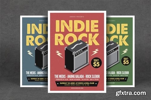 Indie Rock Event Flyer