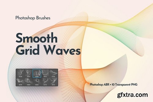 Flowing Network Waves Photoshop Brushes