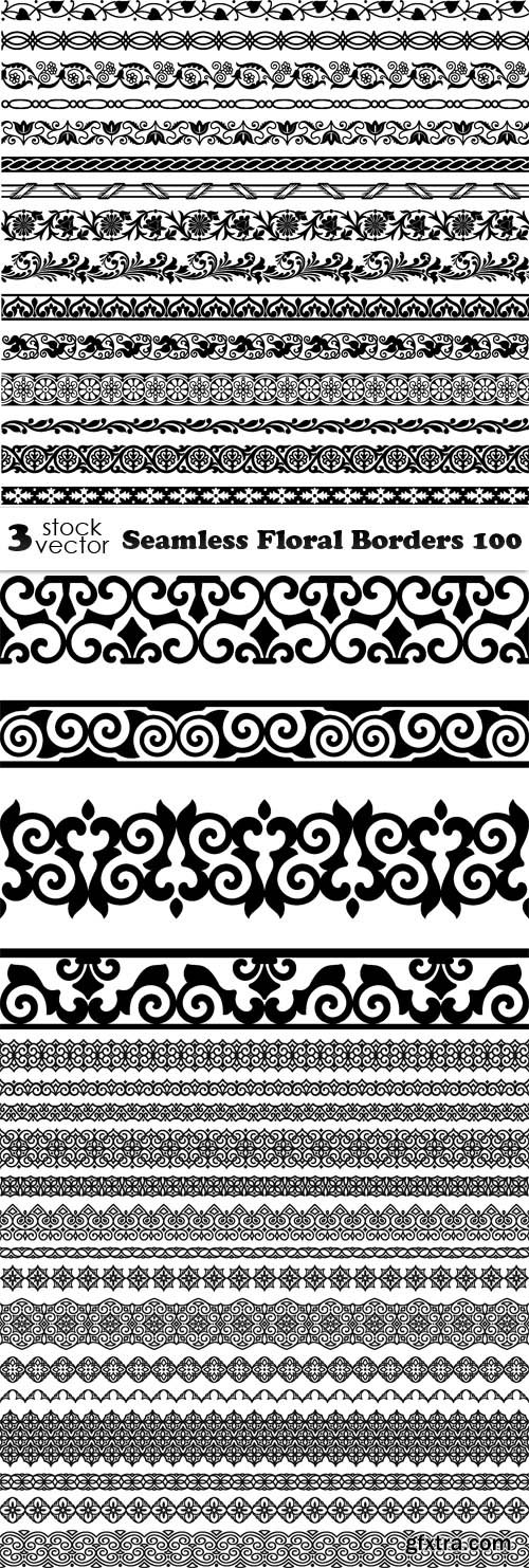 Vectors - Seamless Floral Borders 100
