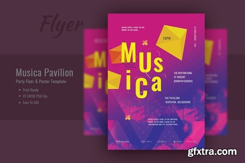 Musica Pavilion Party Flyer & Poster Template