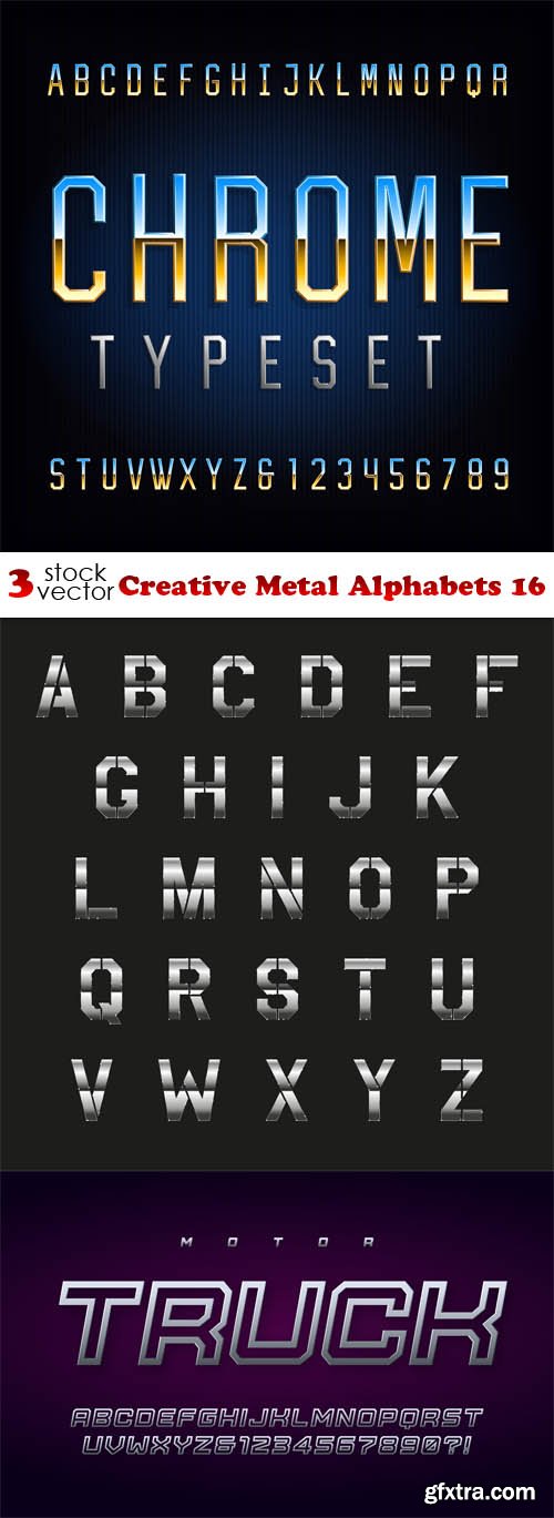 Vectors - Creative Metal Alphabets 16