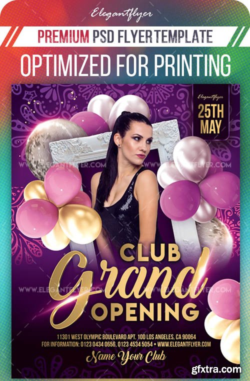 Club Grand Opening V9 2019 Flyer PSD Template
