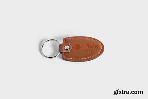 Leather Keychain Branding Mockups