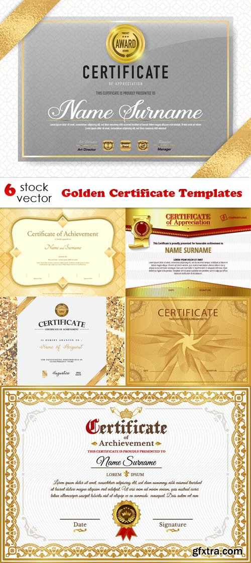 Vectors - Golden Certificate Templates