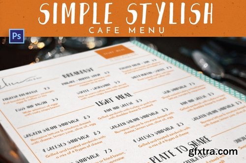Simple Stylish Cafe Menu