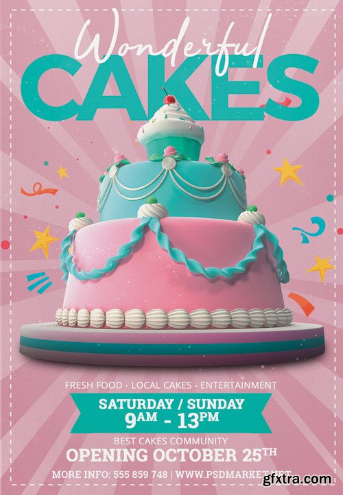 CAKES FLYER – PSD TEMPLATE