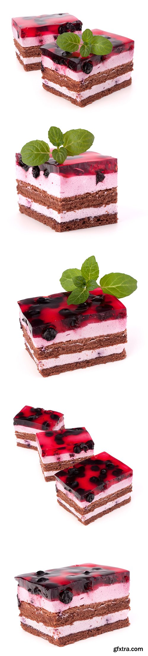 Delicious Cake Piece Isolated - 6xJPGs