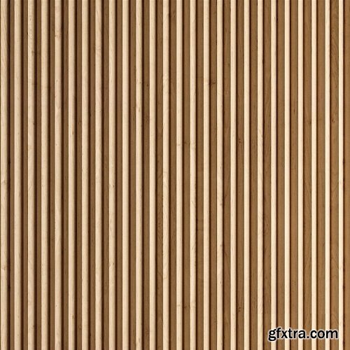 Triangular Section Wooden Slats (displacement)